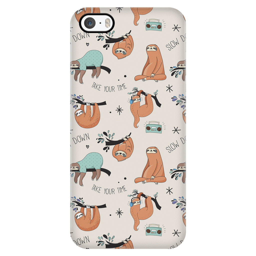 Beige Sloth Collage Phone Case Phone Cases iPhone 5/5s 