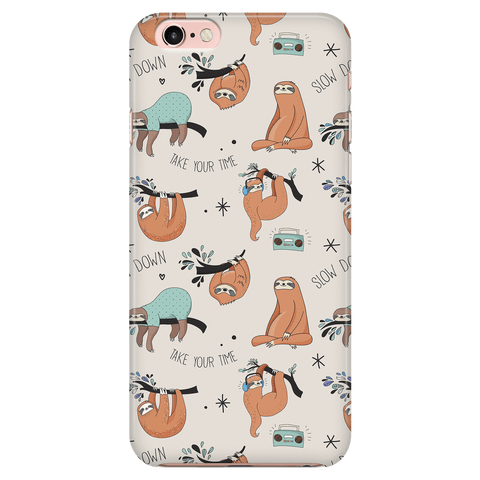 Image of Beige Sloth Collage Phone Case Phone Cases iPhone 7/7s/8 
