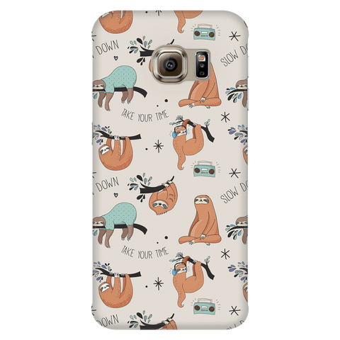 Image of Beige Sloth Collage Phone Case Phone Cases Galaxy S6 Edge 