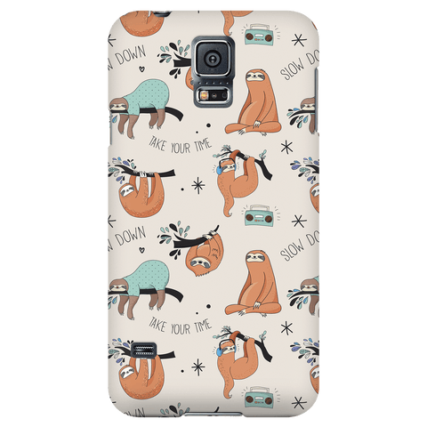 Image of Beige Sloth Collage Phone Case Phone Cases Galaxy S5 