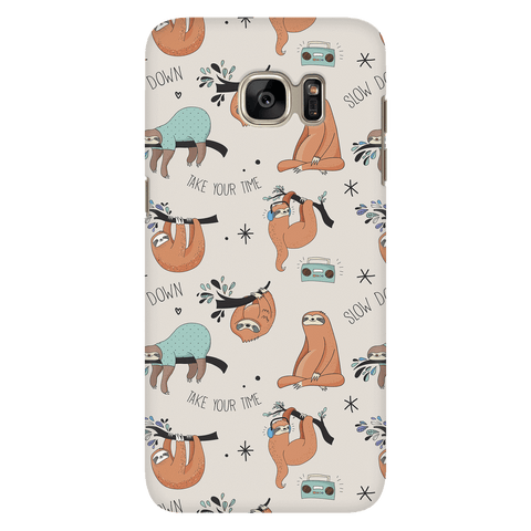 Image of Beige Sloth Collage Phone Case Phone Cases Galaxy S7 