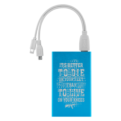 Image of Better To Die On Your Feet Power Bank Power Banks Light Blue 
