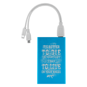 Better To Die On Your Feet Power Bank Power Banks Light Blue 