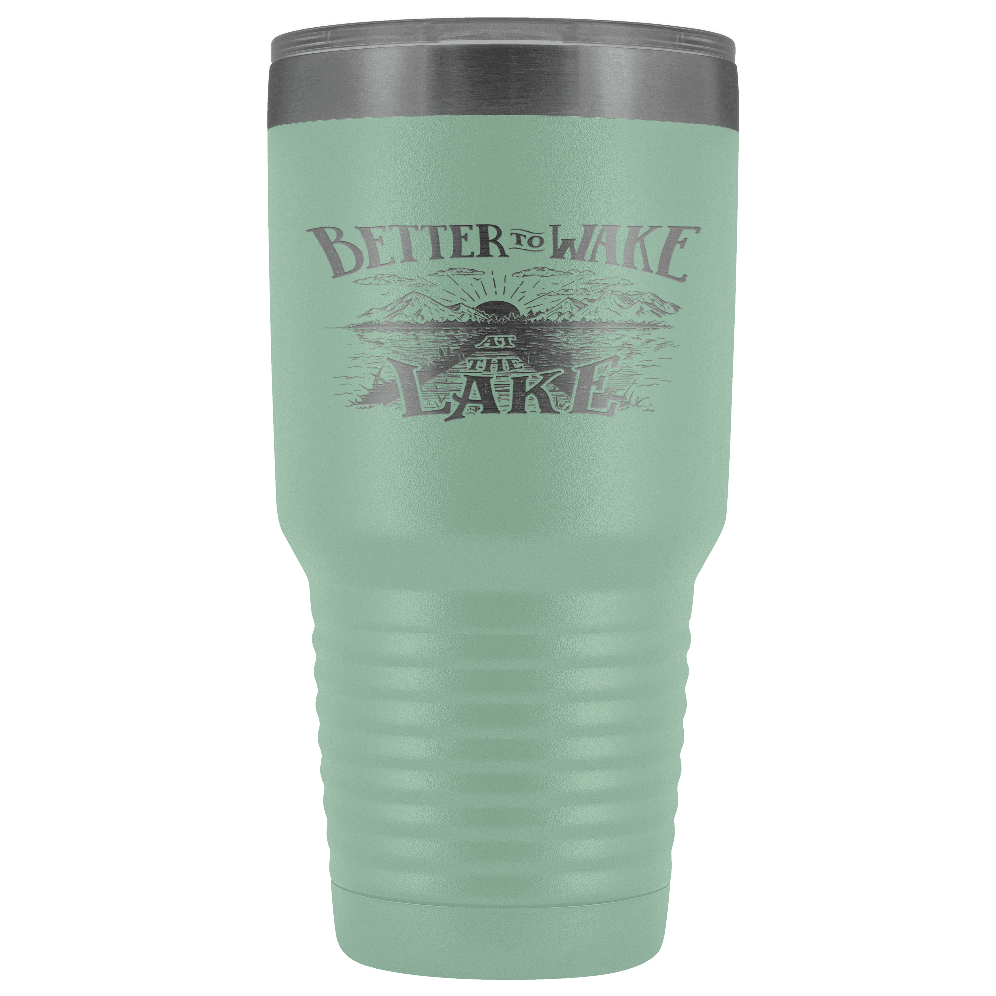Better to Wake at the Lake | 30oz Tumbler Tumblers Teal 
