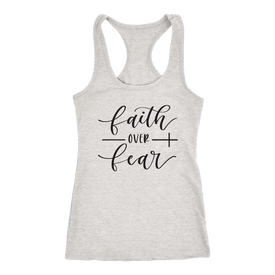 Faith Over Fear Womens Black Print