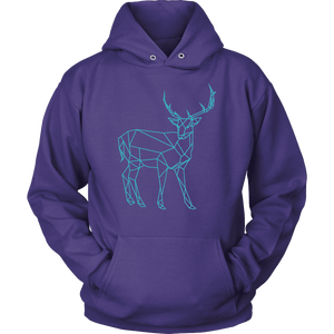Geometric Deer Womens Shirt T-shirt Unisex Hoodie Purple S