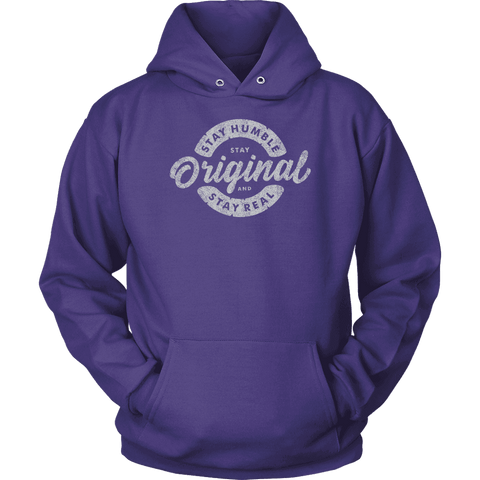 Image of Stay Real, Stay Original | Long Sleeves and Hoodies T-shirt Unisex Hoodie Purple S