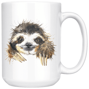 Happy Sloth Mug Drinkware 15oz Mug 
