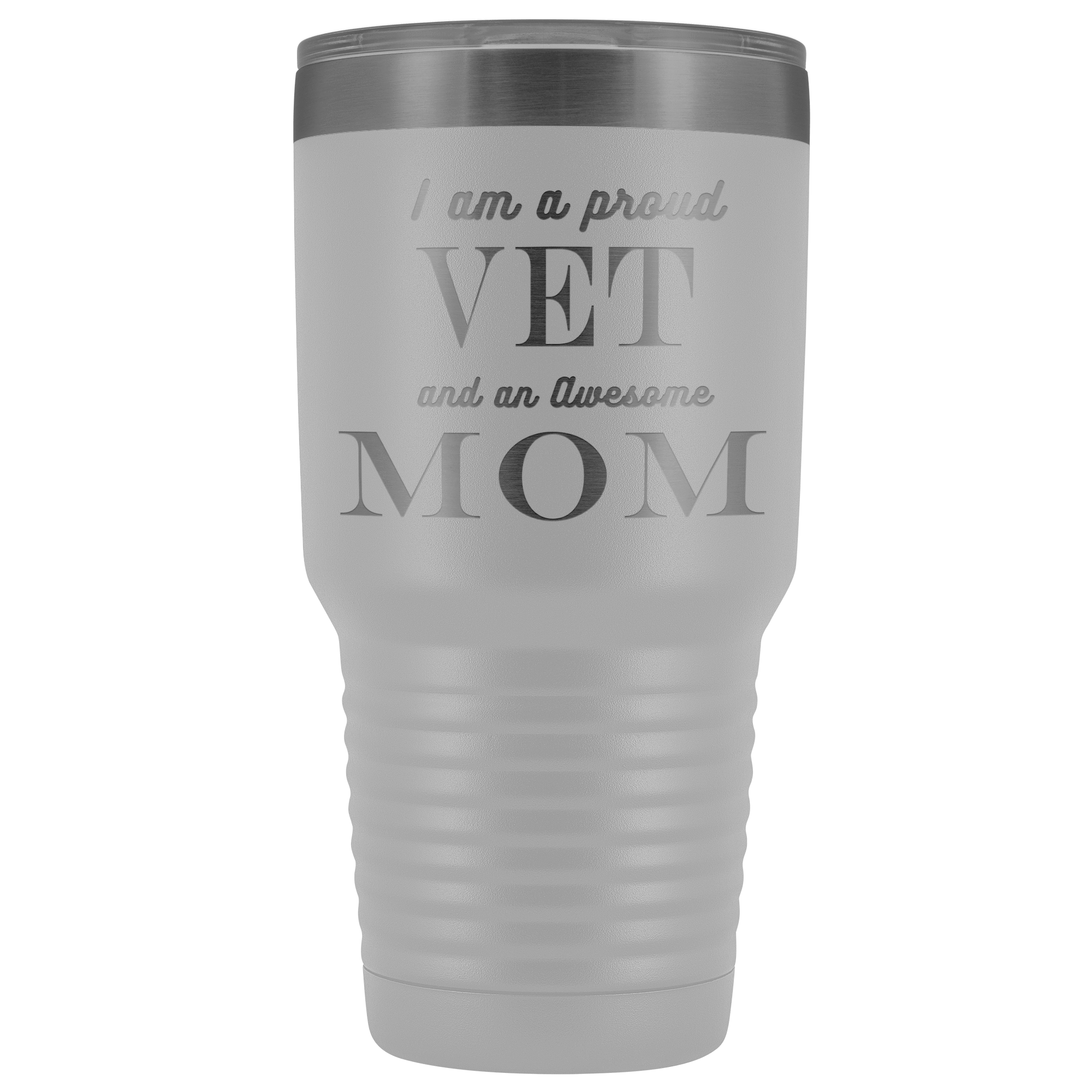 Proud Vet, Awesome Mom Tumblers White 