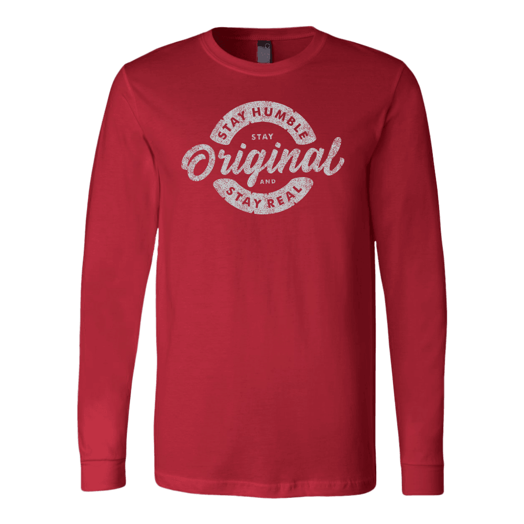 Stay Real, Stay Original | Long Sleeves and Hoodies T-shirt Canvas Long Sleeve Shirt Red S