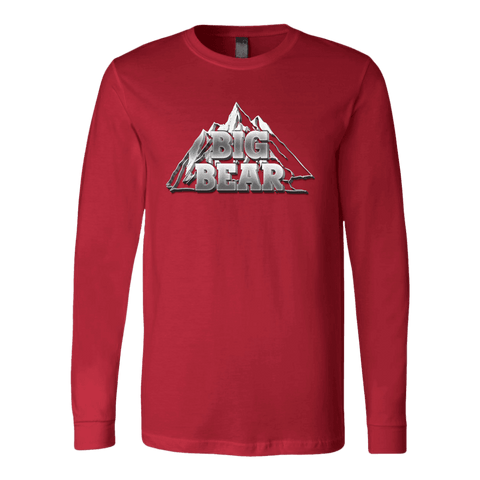 Image of Big Bear V.2, Hoodies Long Sleeve T-shirt Canvas Long Sleeve Shirt Red S