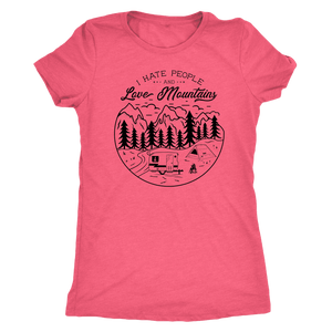 Love The Mountains Womens T-shirt Next Level Womens Triblend Vintage Light Pink S
