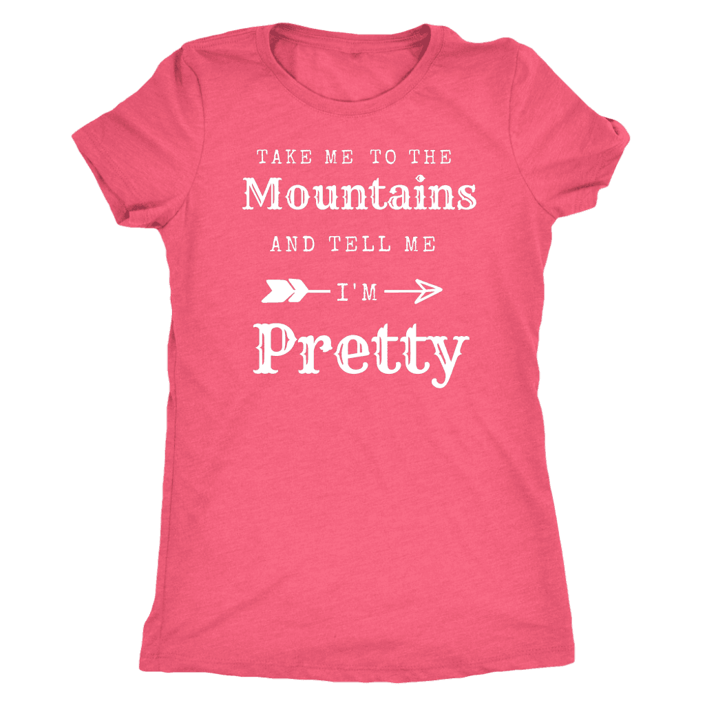 To The Mountains Womens Shirts T-shirt Next Level Womens Triblend Vintage Light Pink S