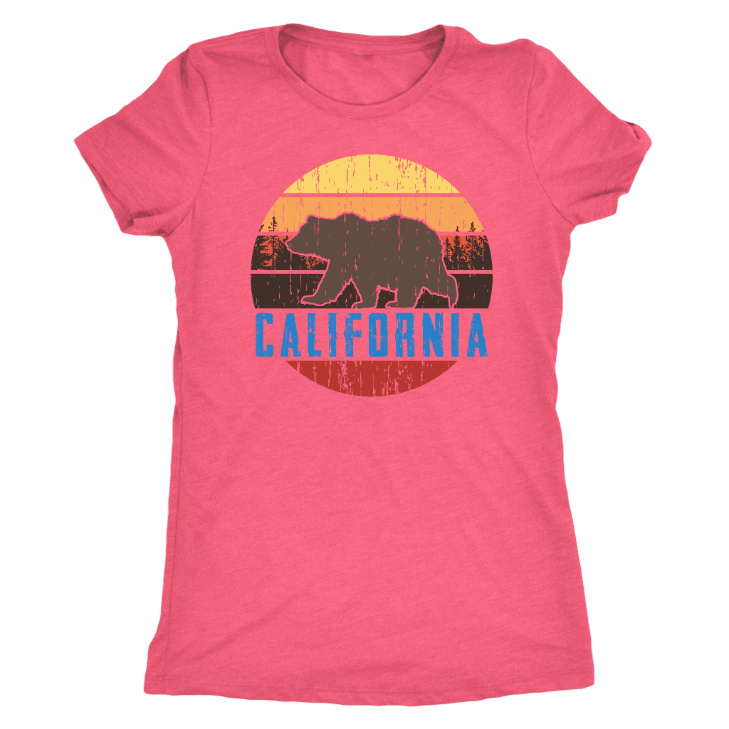 Big Bear California Shirt V.1, Womens Shirts T-shirt Next Level Womens Triblend Vintage Light Pink S