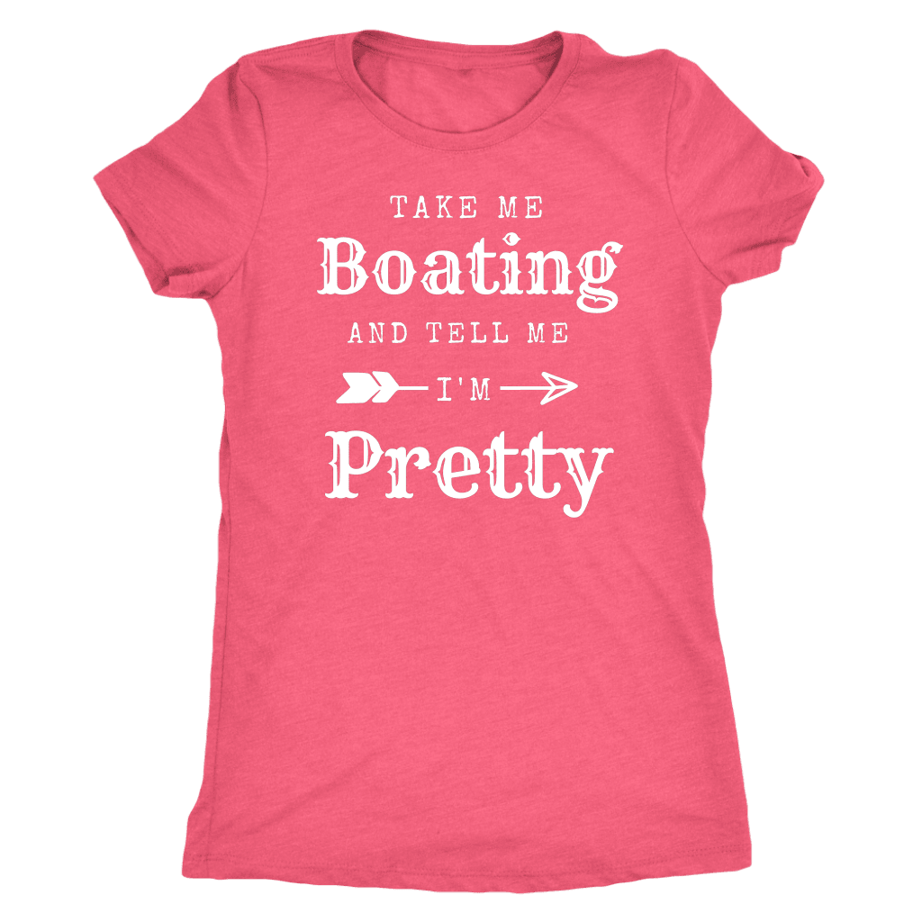 Take Me Boating Womens Shirts T-shirt Next Level Womens Triblend Vintage Light Pink S