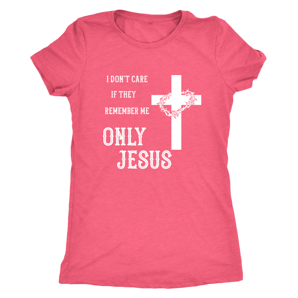 Only Jesus! T-shirt Next Level Womens Triblend Vintage Light Pink S