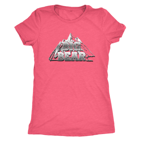 Image of Big Bear V.2, Womens T-shirt Next Level Womens Triblend Vintage Light Pink S