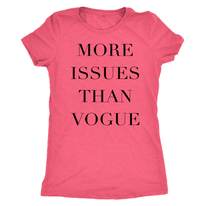 More Issue Than Vogue | Womens Shirt T-shirt Next Level Womens Triblend Vintage Light Pink S