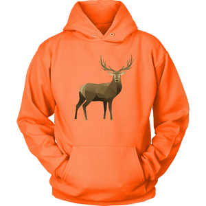 Real Polygonal Deer T-shirt Unisex Hoodie Neon Orange S
