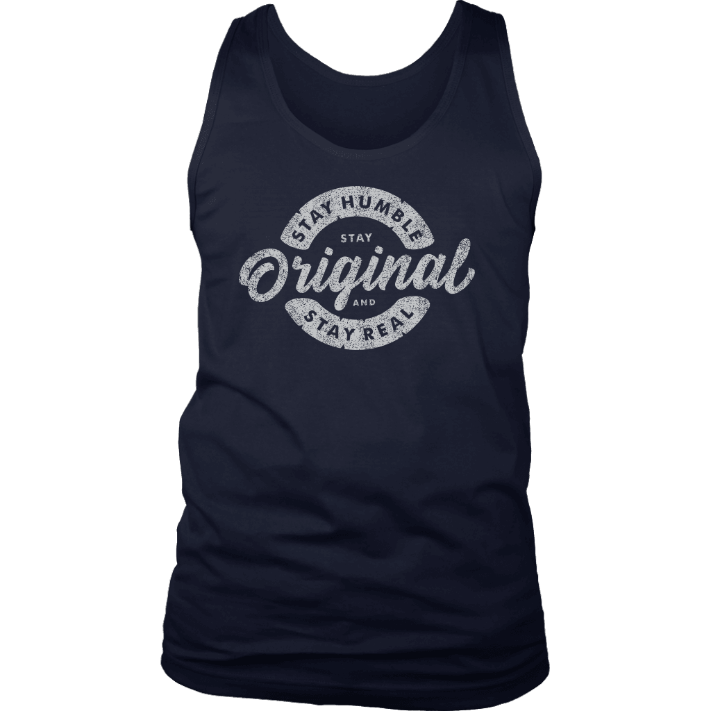 Stay Real, Stay Original Mens Shirts T-shirt District Mens Tank Navy S