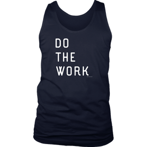 Do The Work | Mens | White Print T-shirt District Mens Tank Navy S