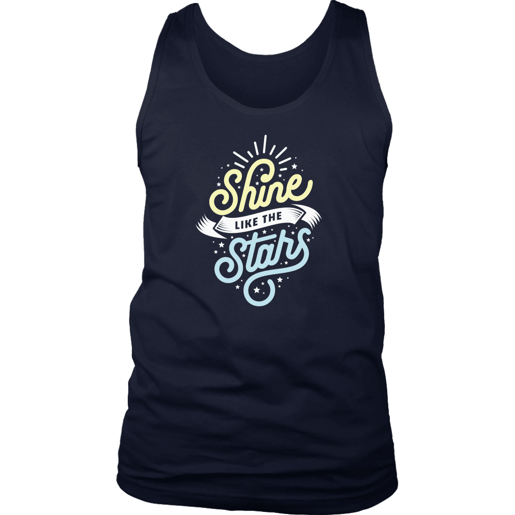 Shine Like The Stars T-shirt District Mens Tank Navy S
