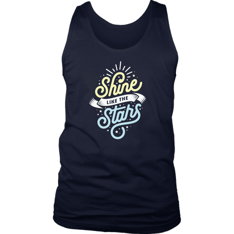 Image of Shine Like The Stars T-shirt District Mens Tank Navy S
