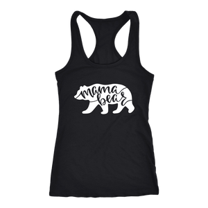 Mama Bear Shirts T-shirt Next Level Racerback Tank Black XS