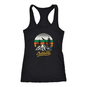 Great Outdoors Shirts | Womens T-shirt Next Level Racerback Tank Black XS