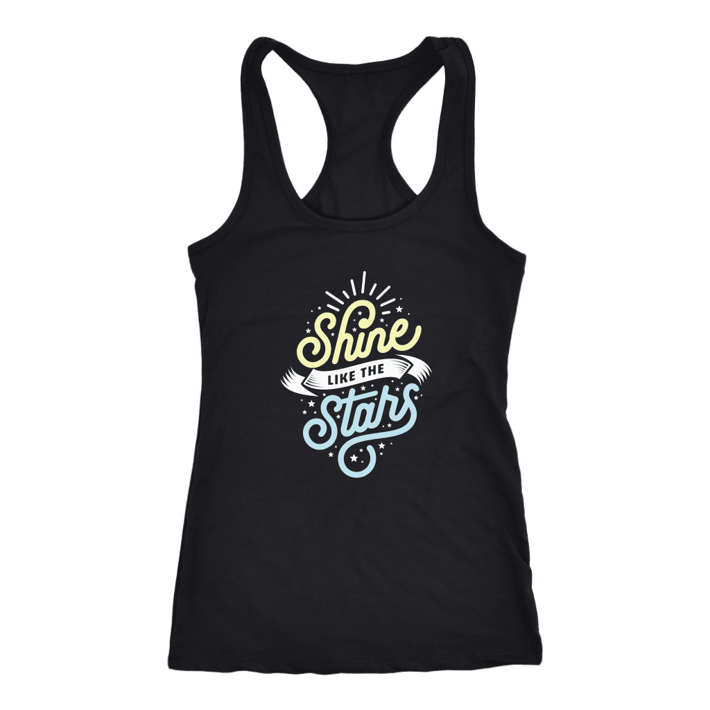 Shine Like The Stars T-shirt Next Level Racerback Tank Black XS
