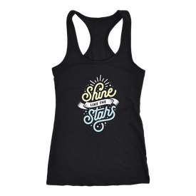 Shine Like The Stars T-shirt Next Level Racerback Tank Black XS