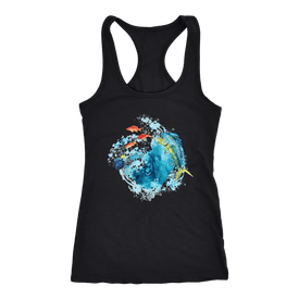 Dorado Fish T-shirt Next Level Racerback Tank Black XS