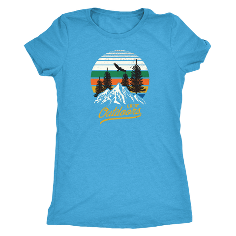 Image of Great Outdoors Shirts | Womens T-shirt Next Level Womens Triblend Vintage Turquoise S