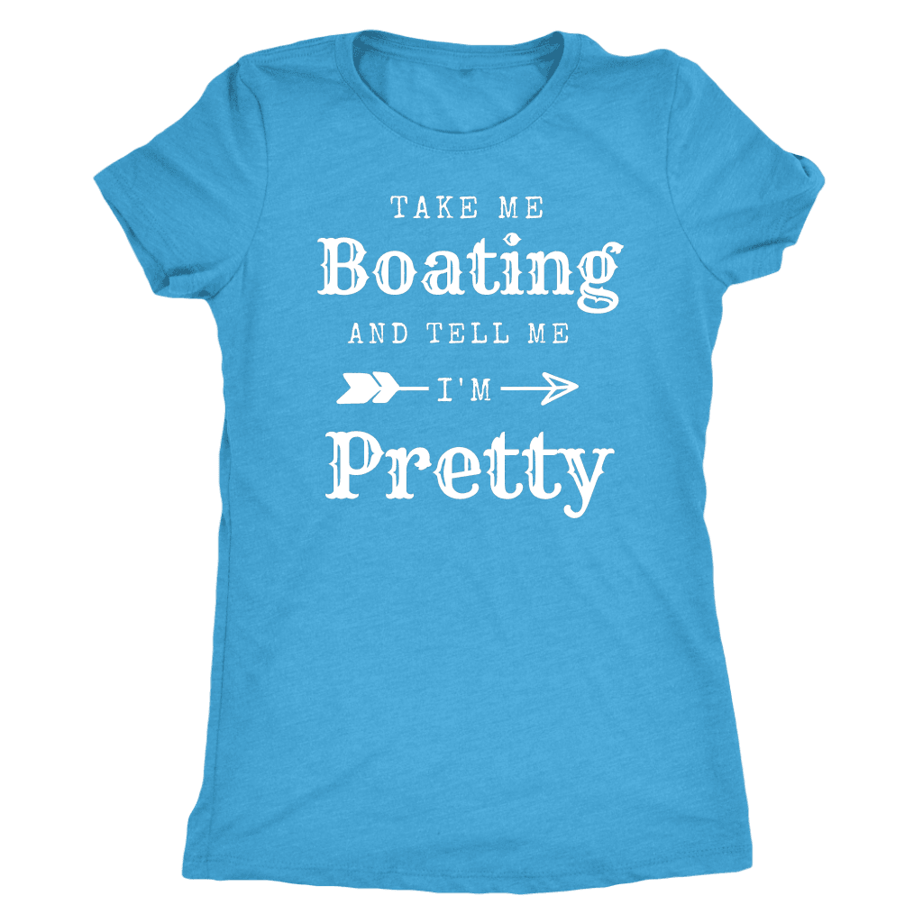 Take Me Boating Womens Shirts T-shirt Next Level Womens Triblend Vintage Turquoise S