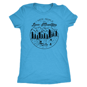 Love The Mountains Womens T-shirt Next Level Womens Triblend Vintage Turquoise S