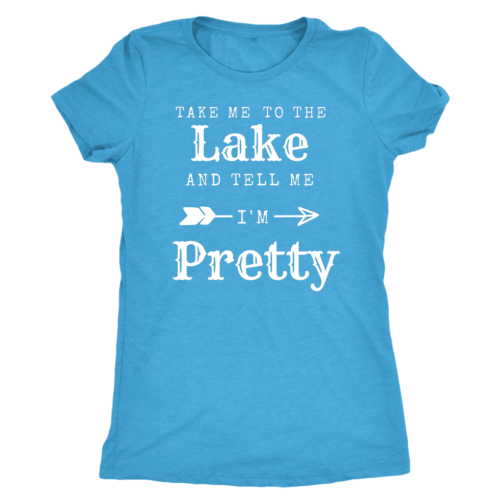 To The Lake T-shirt Next Level Womens Triblend Vintage Turquoise S
