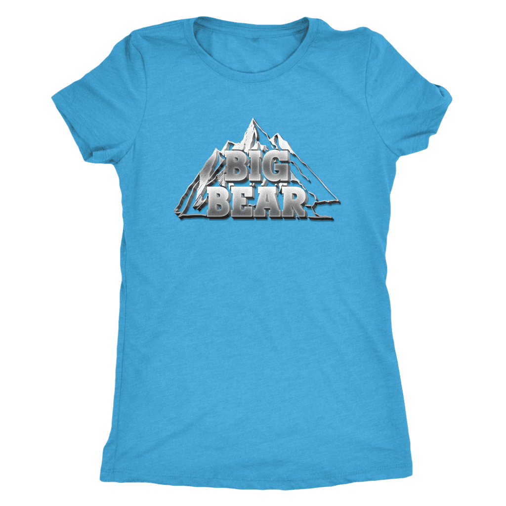 Big Bear V.2, Womens T-shirt Next Level Womens Triblend Vintage Turquoise S