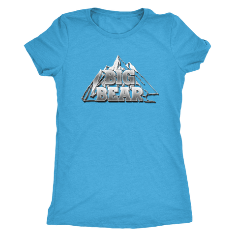 Image of Big Bear V.2, Womens T-shirt Next Level Womens Triblend Vintage Turquoise S