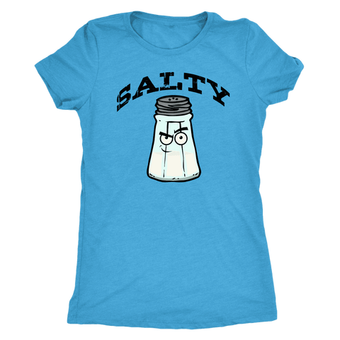 Image of Salty V.1 Womens T-shirt Next Level Womens Triblend Vintage Turquoise S