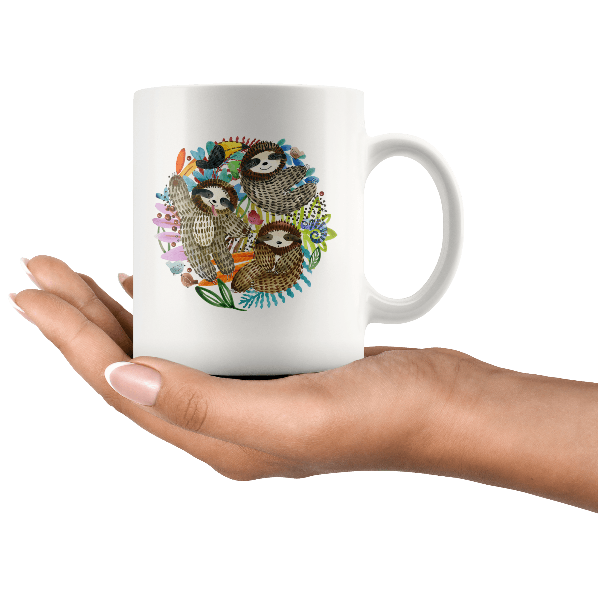 Fun Watercolor Sloth Mugs Drinkware 