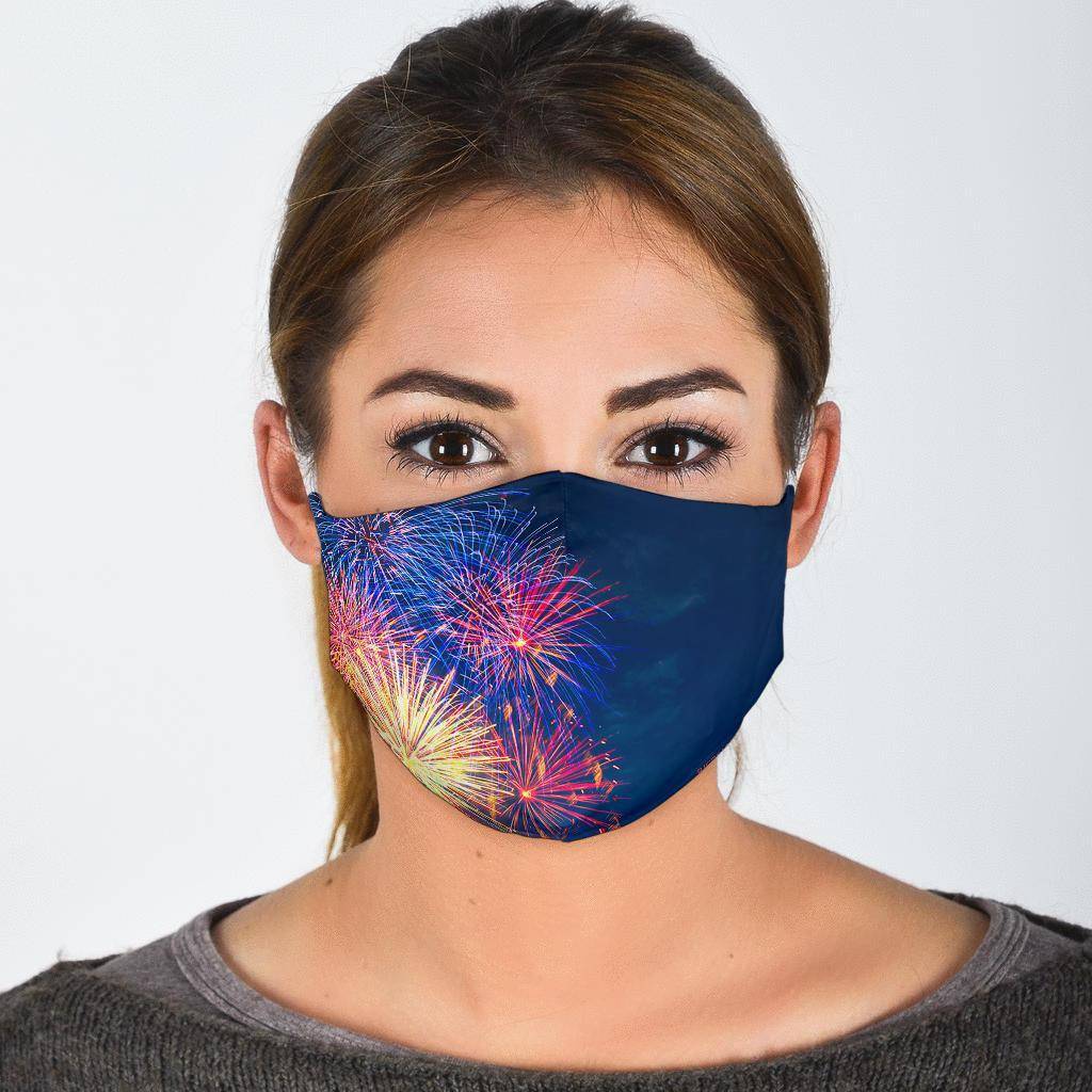 Fireworks Face Mask V2 Face Mask Face Mask - W Adult Mask + 2 FREE Filters (Age 13+) 
