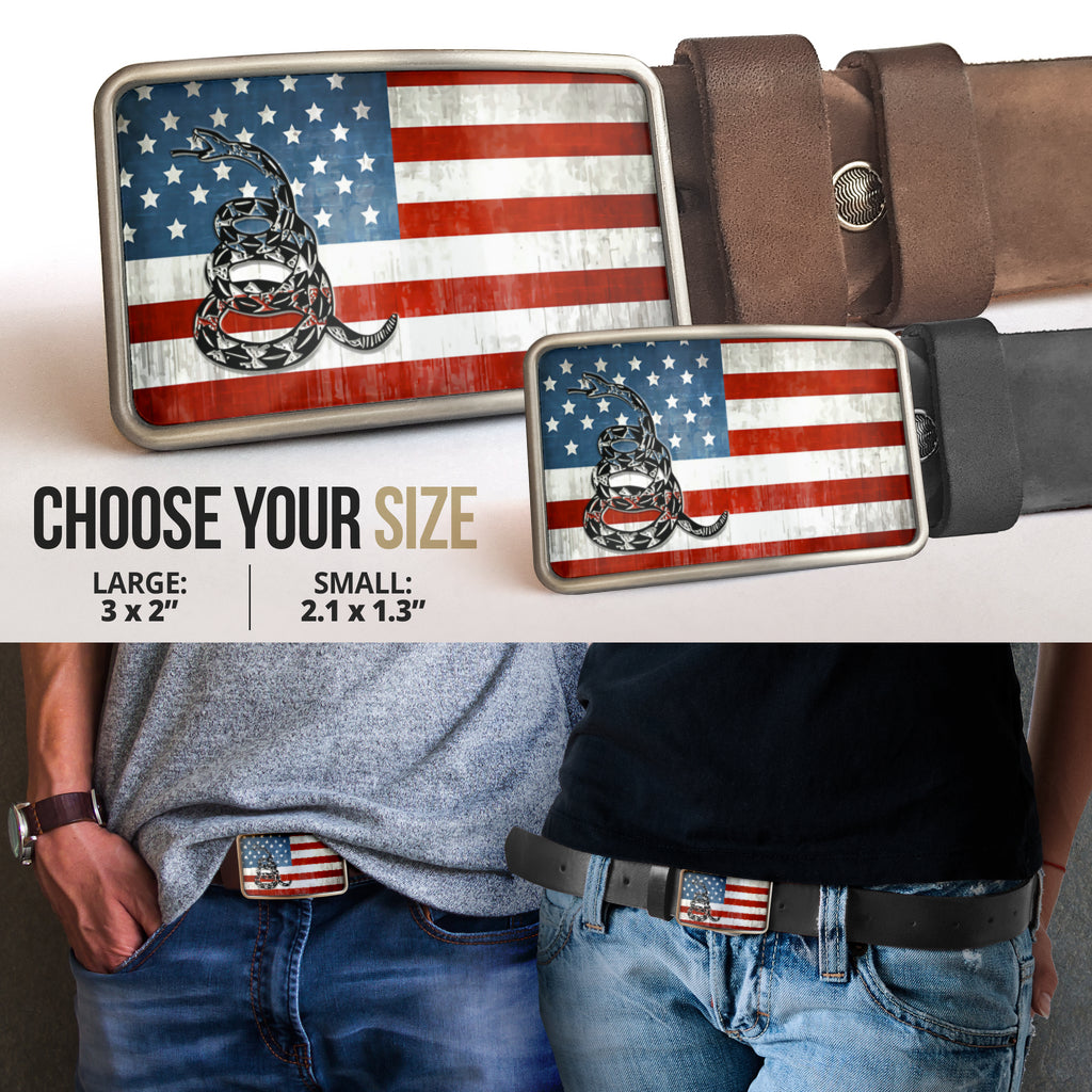 American Flag 2A Belt Buckle