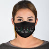 Focal Length Face Mask Black Face Mask - Black Adult Mask + 2 FREE Filters (Age 13+) 