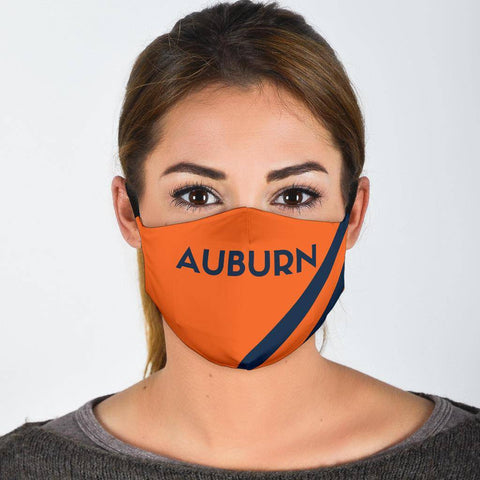 Image of Auburn Face Masks Face Mask Face Mask - Orange Adult Mask + 2 FREE Filters (Age 13+) 