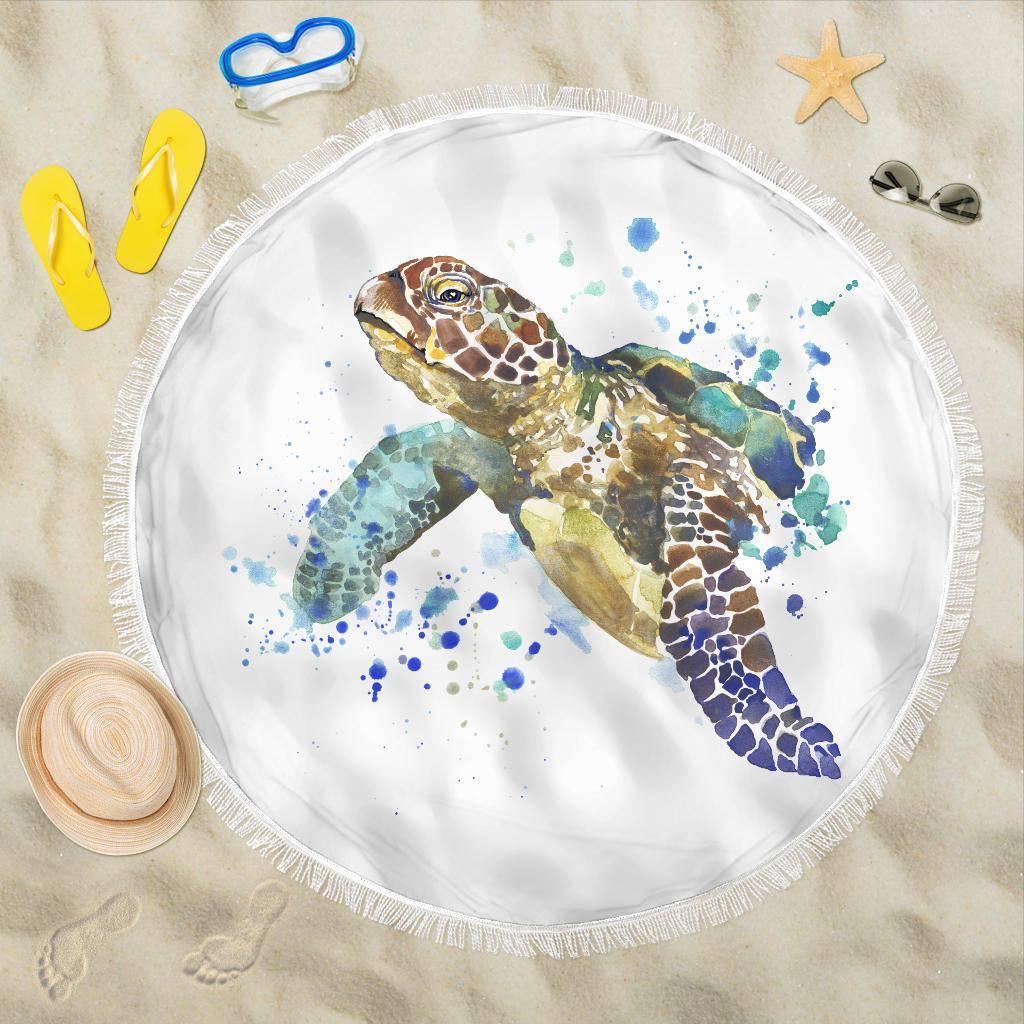 Turtle Blanket V.1 Beach Blanket 