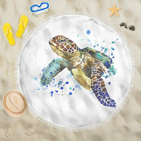 Image of Turtle Blanket V.1 Beach Blanket 