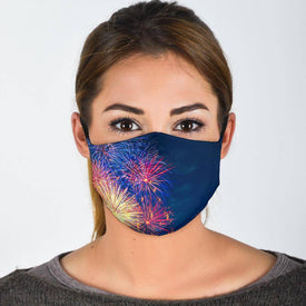 Fireworks Face Mask V2 Face Mask Face Mask - B Adult Mask + 2 FREE Filters (Age 13+) 