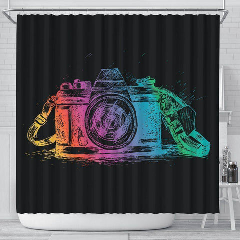 Image of Camera Shower Curtain, V.1 shower curtain 