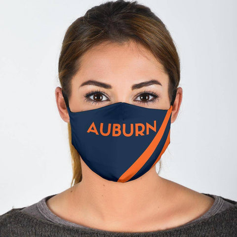 Image of Auburn Face Masks Face Mask Face Mask - Blue Adult Mask + 2 FREE Filters (Age 13+) 