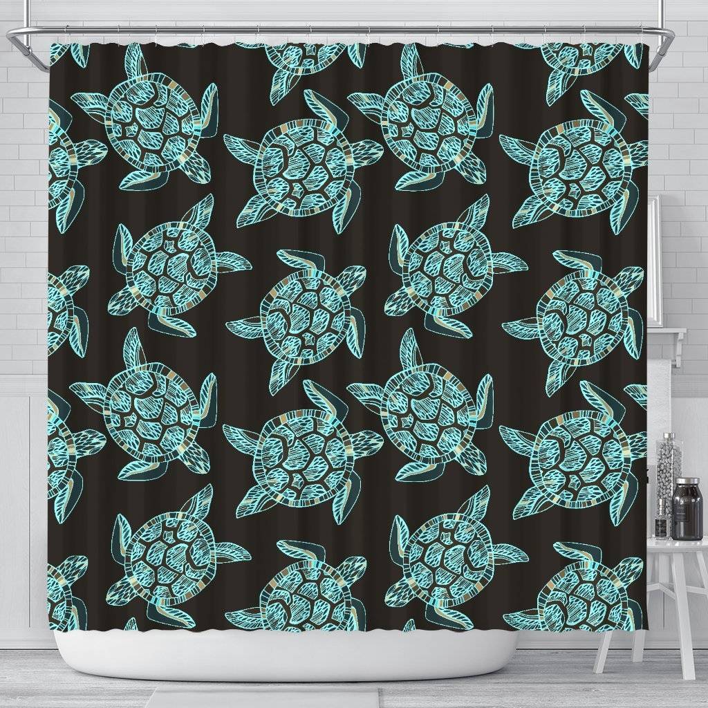 Turtle Shower Curtain, V.4 shower curtain 